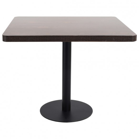 Table de bistro Marron foncé 80x80 cm MDF