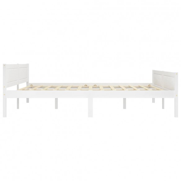 Cadre de lit Bois de pin massif Blanc 180x200 cm