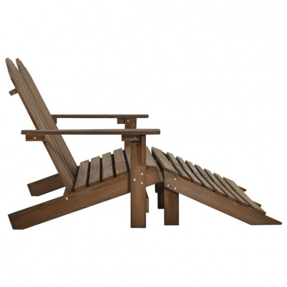 Chaise de jardin Adirondack 2places et repose-pied Sapin Marron