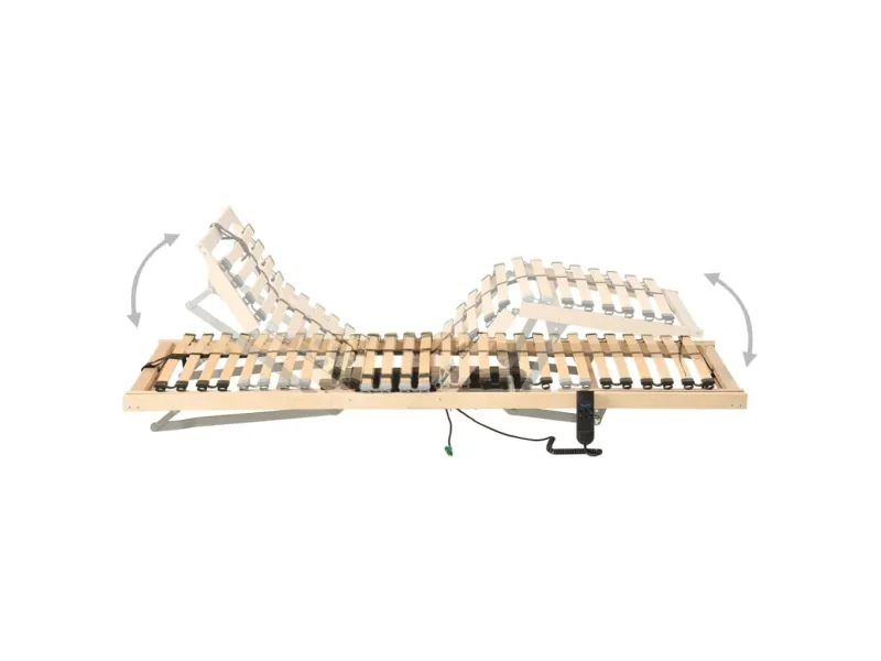 Sommier à lattes électrique avec 28 lattes 7 zones 90x200 cm