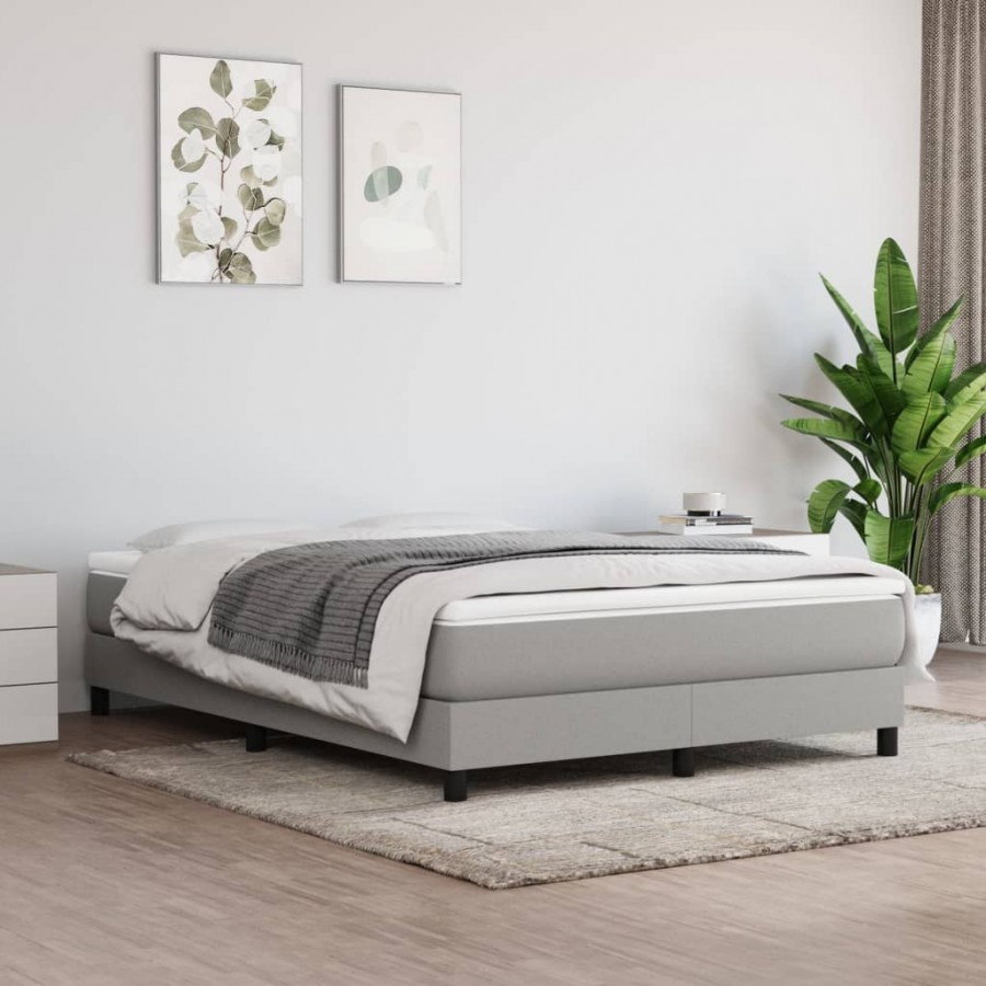 Matelas de lit à ressorts ensachés Gris clair 140x190x20 cm