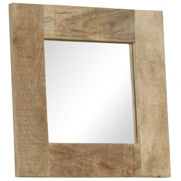 Miroir Bois de manguier massif 50 x 50 cm