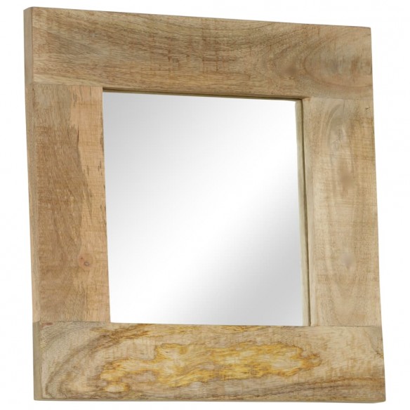 Miroir Bois de manguier massif 50 x 50 cm