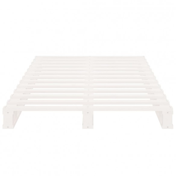 Lit de palette Blanc 90x190 cm Bois de pin massif Simple