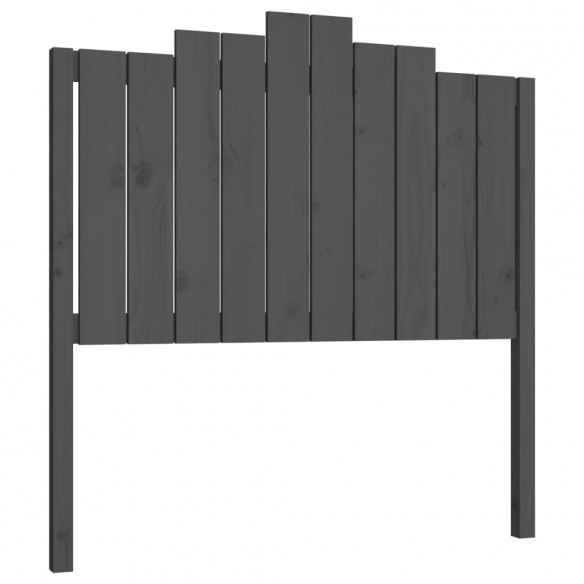 Tête de lit Gris 106x4x110 cm Bois massif de pin