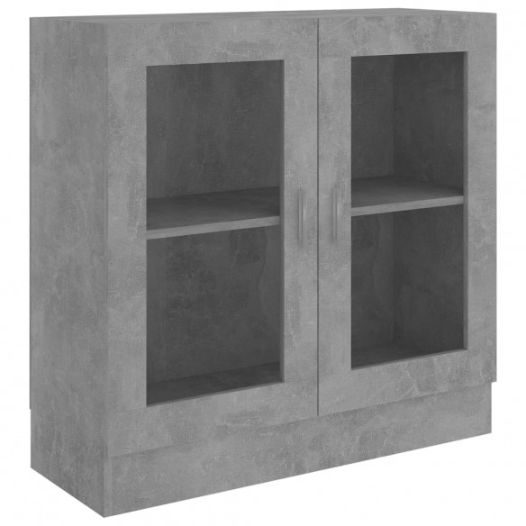 Armoire à vitrine Gris béton 82,5x30,5x80 cm Aggloméré