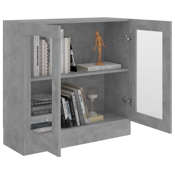 Armoire à vitrine Gris béton 82,5x30,5x80 cm Aggloméré