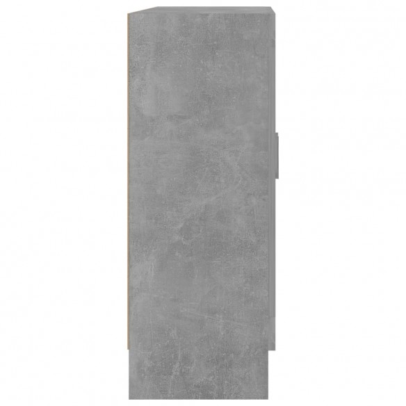 Armoire à vitrine Gris béton 82,5x30,5x80 cm Aggloméré