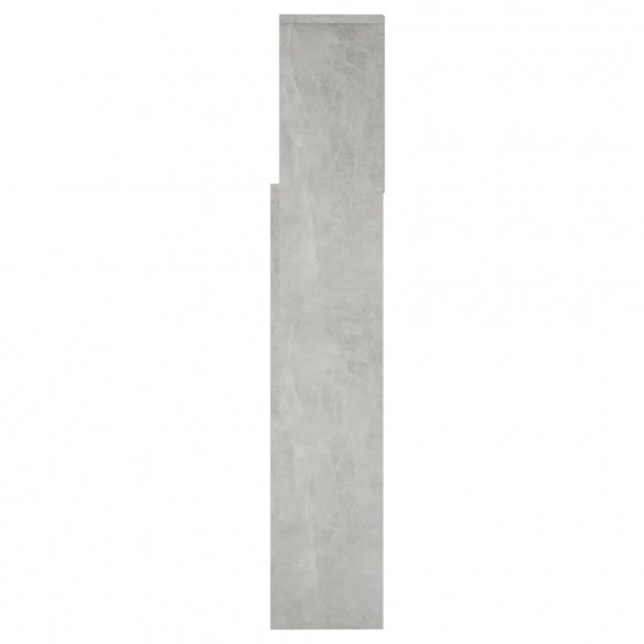 Armoire de tête de lit Gris béton 160x19x103,5 cm