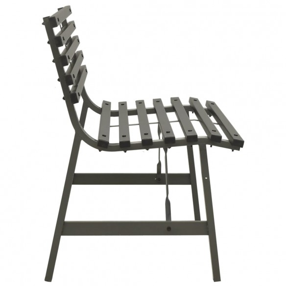 Banc de jardin 110 cm Acier Noir