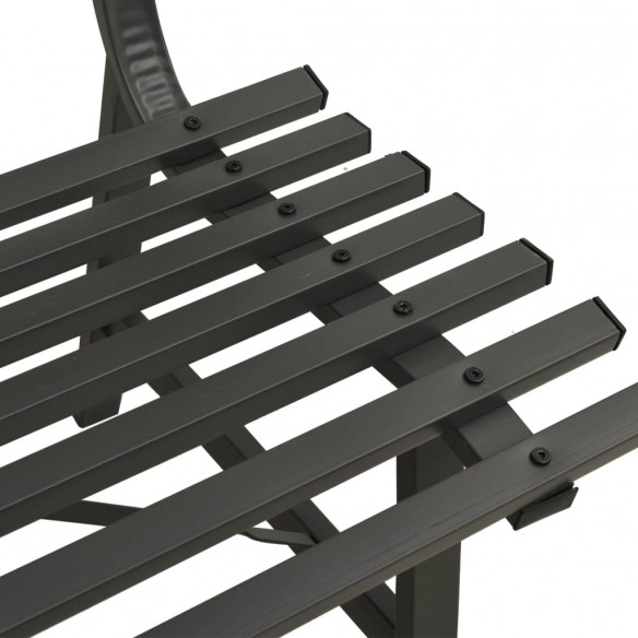 Banc de jardin 110 cm Acier Noir