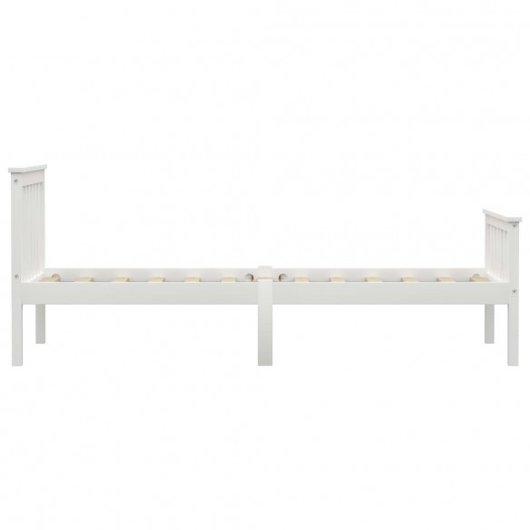 Cadre de lit Blanc Bois de pin massif 100 x 200 cm