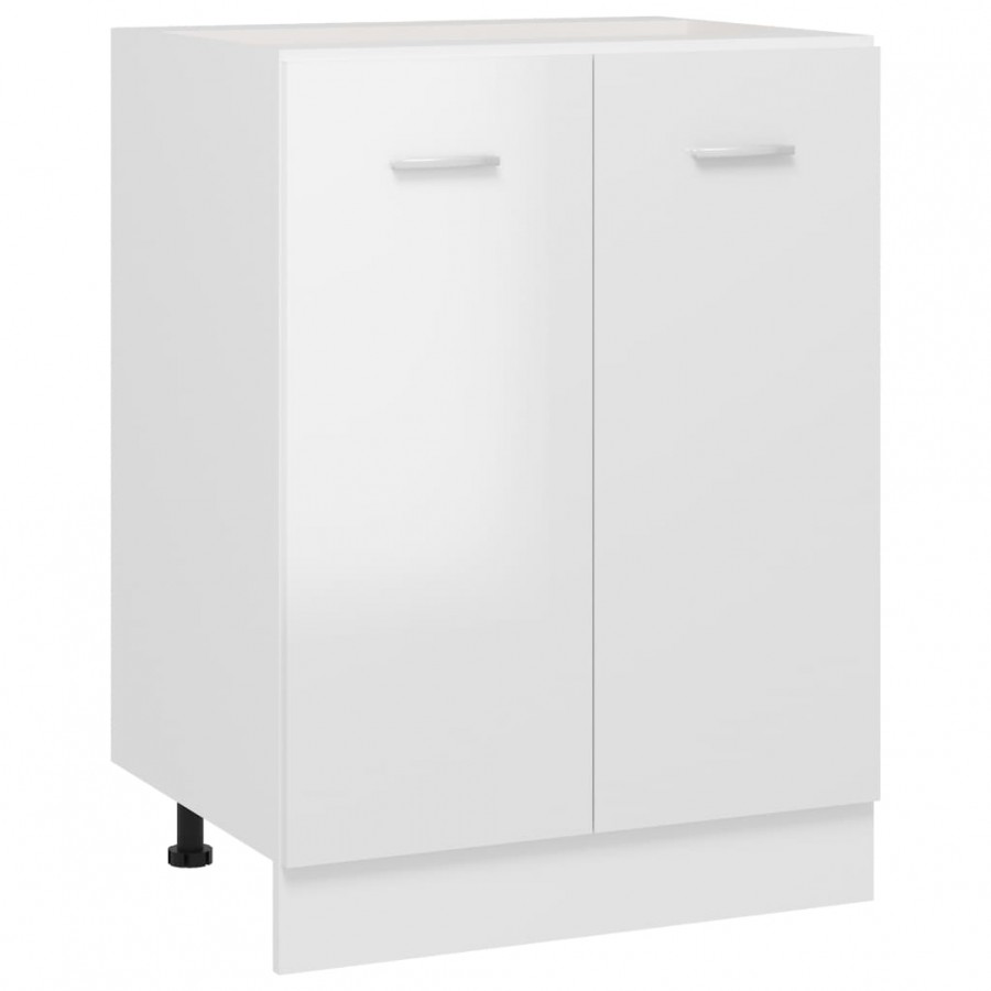 Armoire de plancher Blanc brillant 60x46x81,5 cm Aggloméré