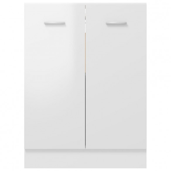 Armoire de plancher Blanc brillant 60x46x81,5 cm Aggloméré