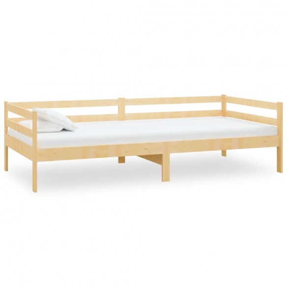 Lit de repos avec matelas 90x200 cm Bois de pin massif