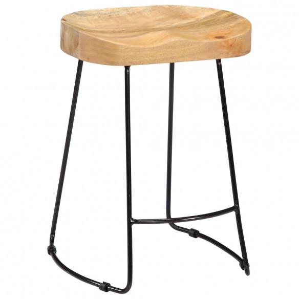 Tabourets de bar Gavin lot de 2 bois de manguier solide