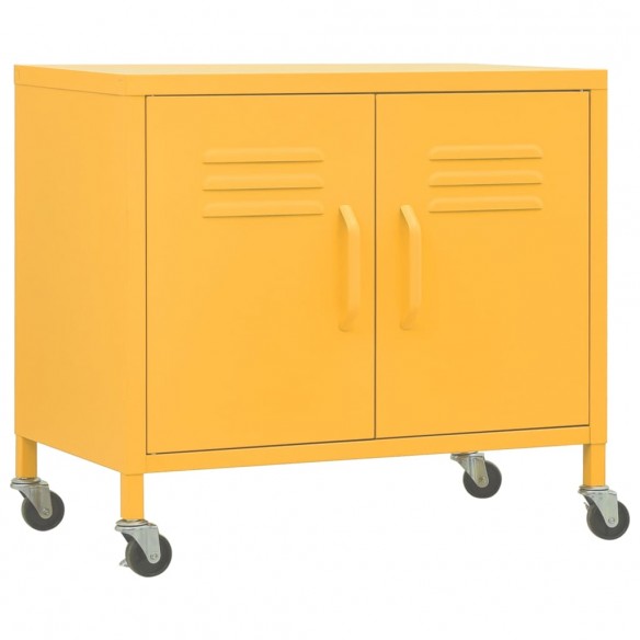 Armoire de rangement Jaune moutarde 60x35x56 cm Acier