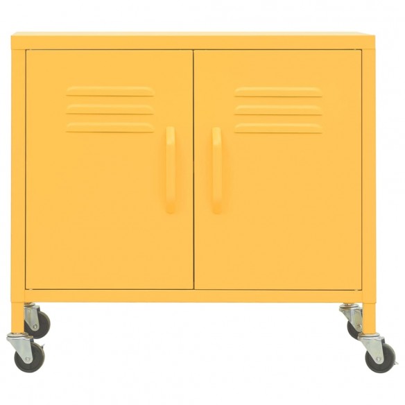 Armoire de rangement Jaune moutarde 60x35x56 cm Acier