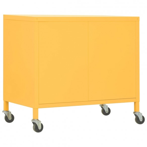 Armoire de rangement Jaune moutarde 60x35x56 cm Acier