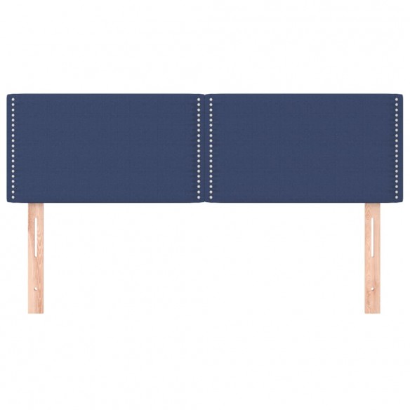 Têtes de lit 2 pcs Bleu 72x5x78/88 cm Tissu