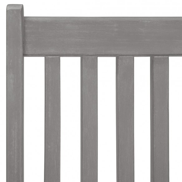 Chaises inclinables de jardin 6 pcs Gris Bois solide d'acacia