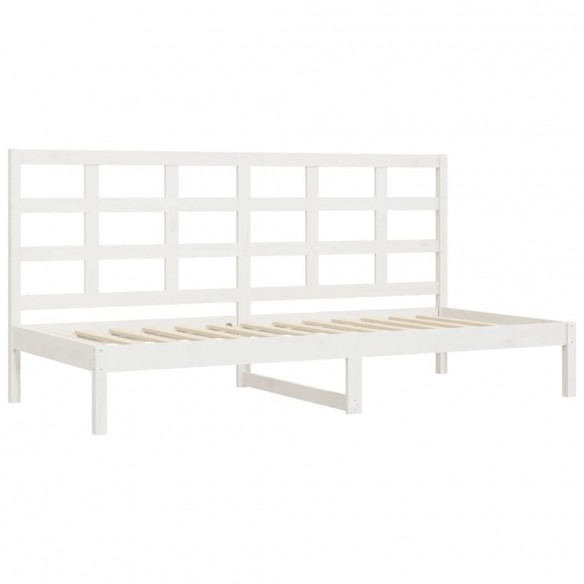 Lit de jour Blanc 80x200 cm Bois de pin massif