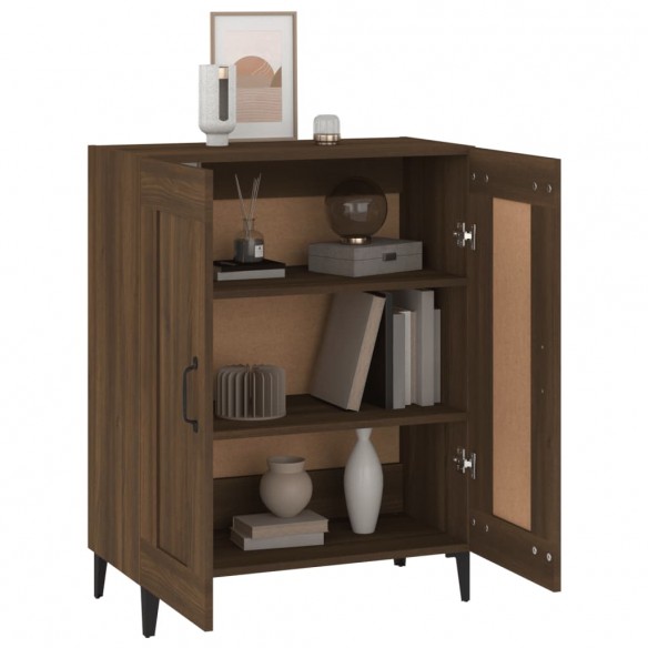 Buffet chêne marron 69,5x34x90 cm bois d'ingénierie