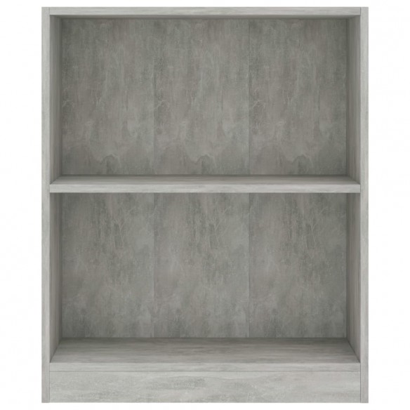 Bibliothèque Gris béton 60x24x74,5 cm Bois d'ingénierie