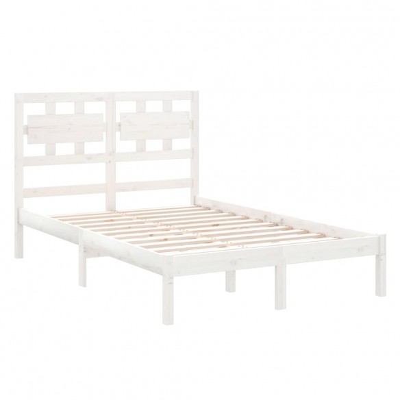 Cadre de lit Blanc Bois massif 140x200 cm