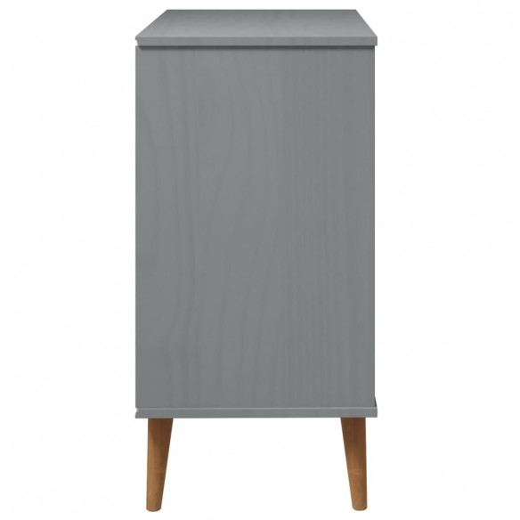 Commode MOLDE Gris 80x40x80 cm Bois de pin massif