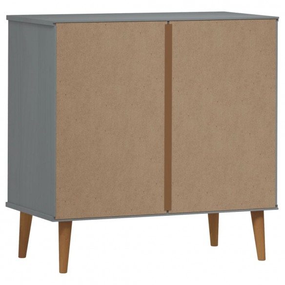 Commode MOLDE Gris 80x40x80 cm Bois de pin massif