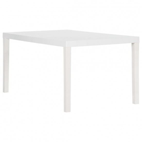 Table de jardin 150x90x72 cm PP Blanc