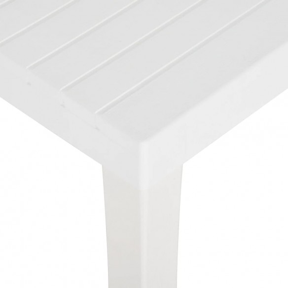 Table de jardin 150x90x72 cm PP Blanc