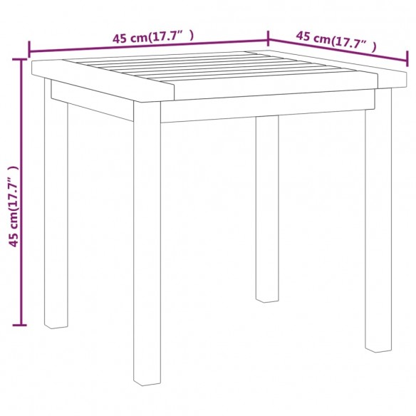 Table d'appoint 45x45x45 cm Bois massif de teck