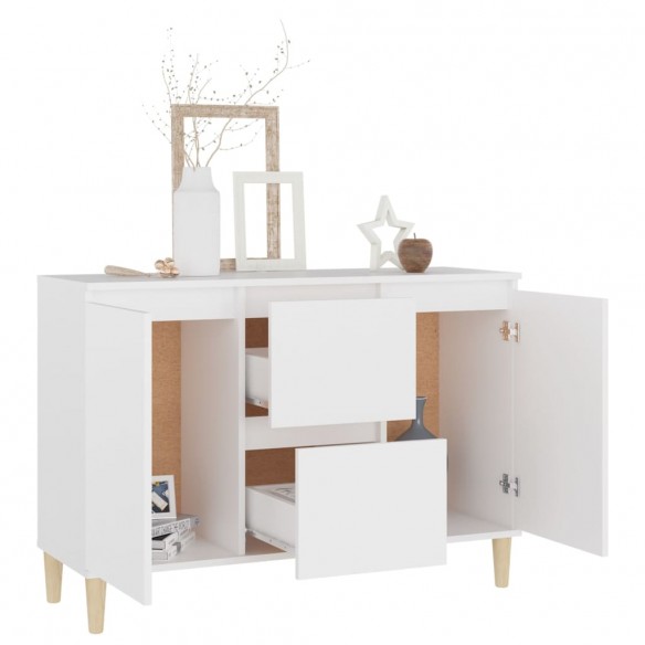 Buffet Blanc 103,5x35x70 cm Aggloméré