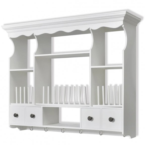 Armoire murale de cuisine en bois Blanc