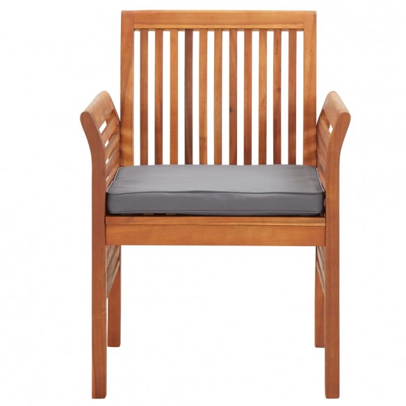 Chaises à dîner de jardin et coussins 8pcs Bois d'acacia massif