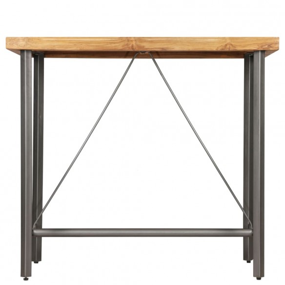 Table de bar Teck recyclé massif 120 x 58 x 106 cm