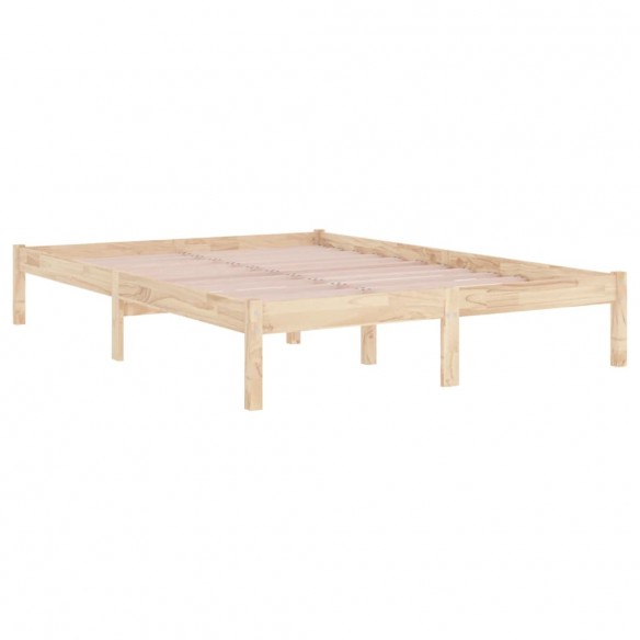 Cadre de lit Bois massif 140x190 cm