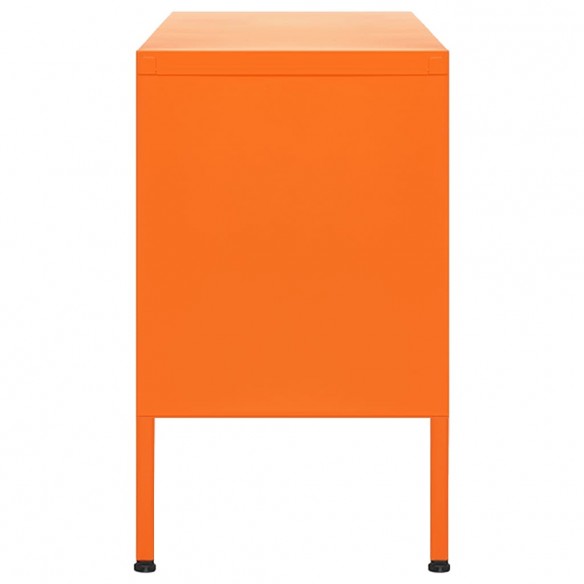 Meuble TV Orange 105x35x50 cm Acier