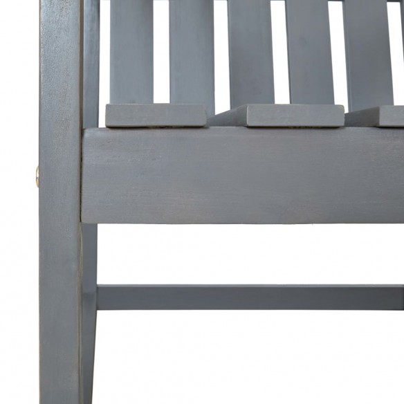 Chaises de jardin 2 pcs Gris Bois d'acacia solide