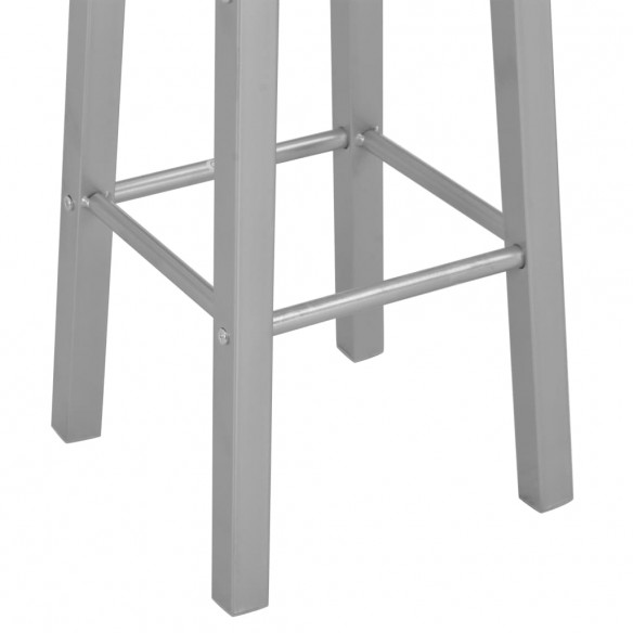 Tabourets de bar lot de 2 argenté MDF