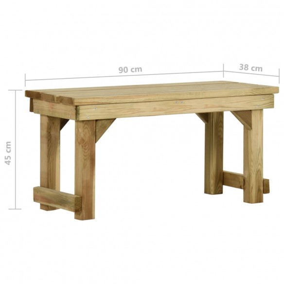 Banc de jardin 90 cm Bois de pin imprégné