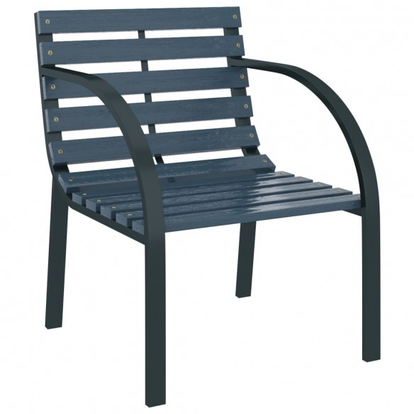 Chaises de jardin 2 pcs Gris Bois