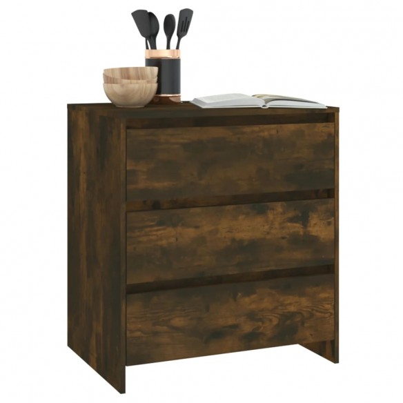 Buffet Chêne fumé 70x41x75 cm Bois d'ingénierie