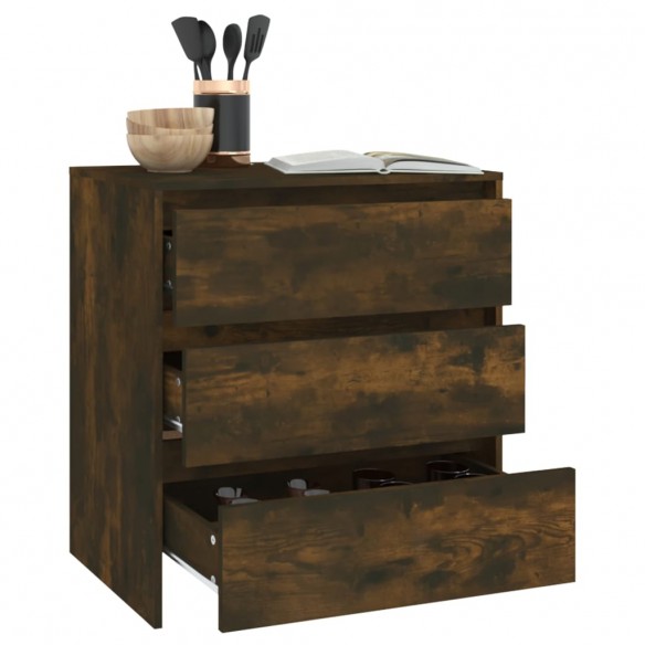 Buffet Chêne fumé 70x41x75 cm Bois d'ingénierie