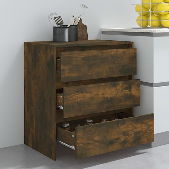 Buffet Chêne fumé 70x41x75 cm Bois d'ingénierie