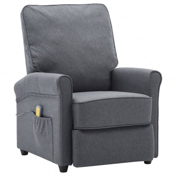 Fauteuil électrique de massage Gris foncé Tissu