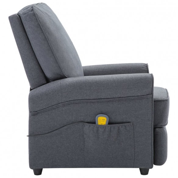 Fauteuil électrique de massage Gris foncé Tissu