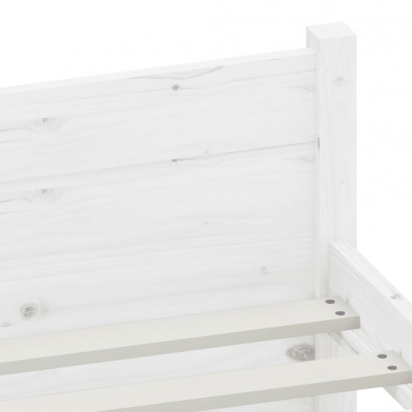 Cadre de lit Blanc Bois massif 90x200 cm